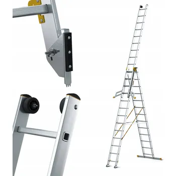 Žebřík Žebřík 3x13 stupňů DRABEST PRO MAX 150 kg