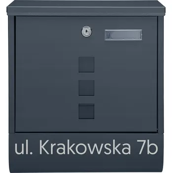 Poštovní schránka Poštovní schránka euroschránka, s vhozem, se schránkou na noviny M-TEC šedá