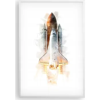 Obraz Obraz plakát v bílém rámu do obýváku 61x91 vesmír foto plakáty na zeď