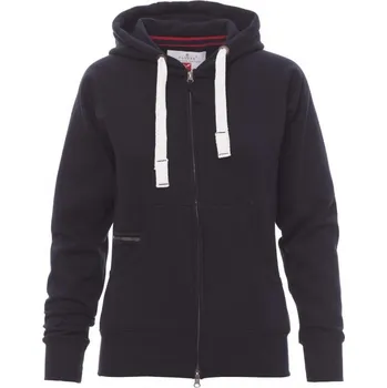 Dámská mikina Payperwear Dámská propínací mikina Dallas s kapucí a bílou stahovací šňůrkou Barva: modrá námořní, Velikost: L