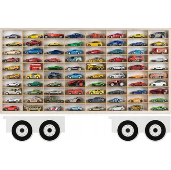 autíčko POLICE TIR NA AUTÍČKA AUTÍČKA 80 PŘIHRÁDEK DŘEVĚNÁ HOT WHEELS NÁVĚS