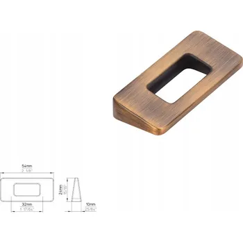 Nábytkové kování Nábytková úchytka SIRO 2394-54ZN79 staromosaz kartáčovaný