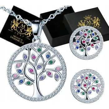 Souprava šperků Stříbrný Náhrdelník a Náušnice Stříbro 925 K Narozeninám