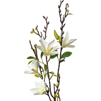 umělá květina Dekorace umělá větvička Magnólie s bílými květy - 15*7*84 cm