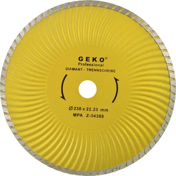 Řezný kotouč Geko diamantový kotouč 230 mm PRO betonu cihly