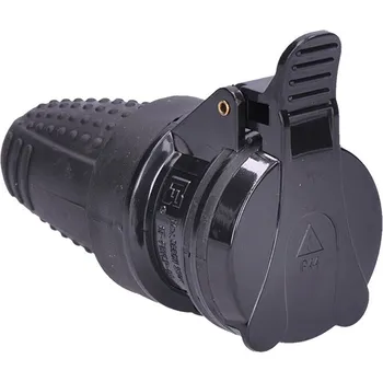 vypínač a zásuvka Solight P77 černá