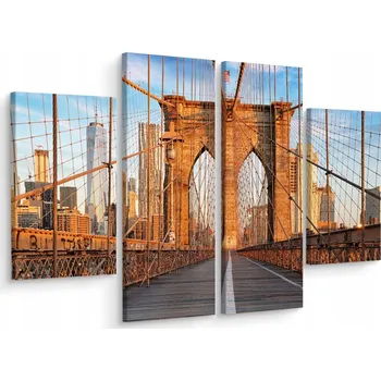 Obraz Obraz MOST Brookliński Efekt 3D 4 Dílný 200x150