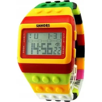 Hodinky DIGITÁLNÍ ELEKTRONICKÉ HODINKY LED - JAKO LEGO KOSTKY