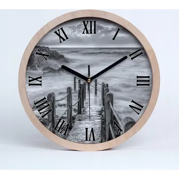 Hodiny Kuchyňské nástěnné hodiny motiv mořská stezka průměr 20 cm