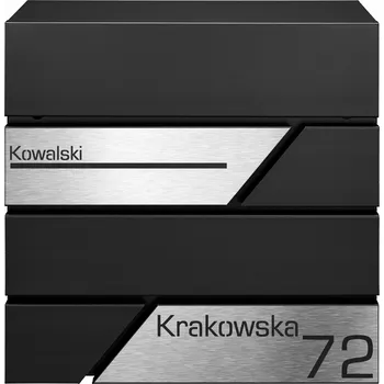 Poštovní schránka Poštovní schránka euroschránka, s vhozem, se schránkou na noviny M-TEC černá