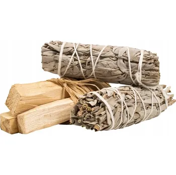Vonná tyčinka Sada Palo Santo Kadidlo 25g + 2x Šalvěj Bílá Velký puk