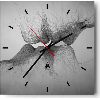 Hodiny Velké nástěnné hodiny 40x40 Abstrakce Skleněné tiché hodiny