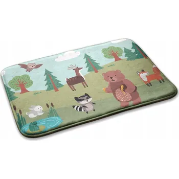 Koberec Dekorativní Komfortní Koberec Junior do Dětského Pokoje Zvířátka v Lese