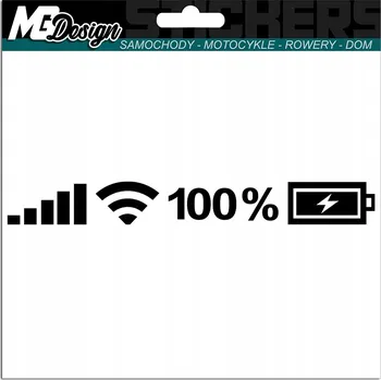 Samolepicí dekorace na vozidlo NÁLEPKA na auto IKONY MOBIL SIGNÁL 5x40