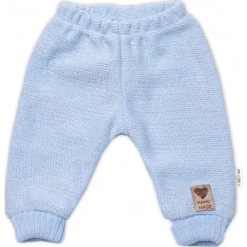 Pletené kojenecké kalhoty Hand Made Baby Nellys, modré, Velikost koj. oblečení 56/62 (0-3m)