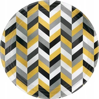 Talíř PAPÍROVÉ TALÍŘKY Z PAPIERU ZIG ZAG 27 CM