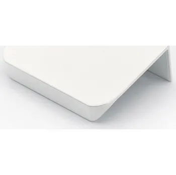 Nábytkové kování Nábytková úchytka hranová BÍLÁ zaoblená LOFT lehká UA06R 8,4 cm 64/84