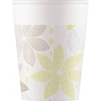 Party nádobí KELÍMKY PAPÍROVÉ LISTY 200 ML 8 KS NAROZENINY