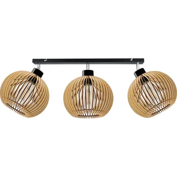 Lampa stropní svítidlo lustr pohyblivý strop stínidlo dřevo 3