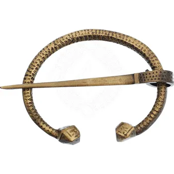 Brož Lord of Battles Oválná mosazná oděvní spona patinovaná