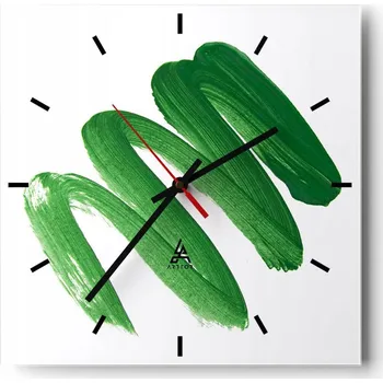 Hodiny Velké nástěnné hodiny na zeď 40x40 Barva Skleněné hodiny Čtvercové Tiché