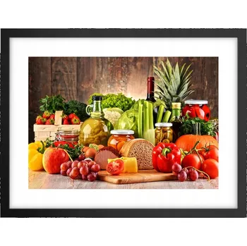 Obraz Obraz plakát v černém rámu do obýváku 40x30 gastronomie foto na zeď