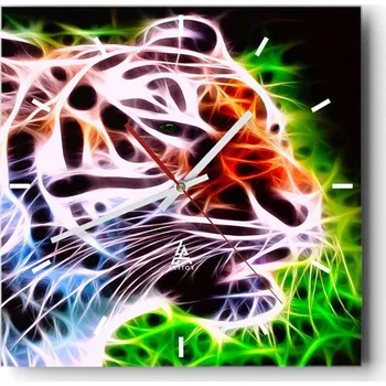 Hodiny Velké nástěnné hodiny 40x40 Abstrakce Skleněné tiché hodiny