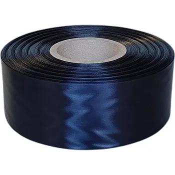 Stuha Saténová stuha, šíře 76mm, tmavě modrá