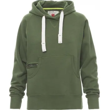 Dámská mikina Payperwear Dámská klokanka Atlanta s v-prošíváním a malou kapsičkou na zip Barva: zelená olivová, Velikost: S