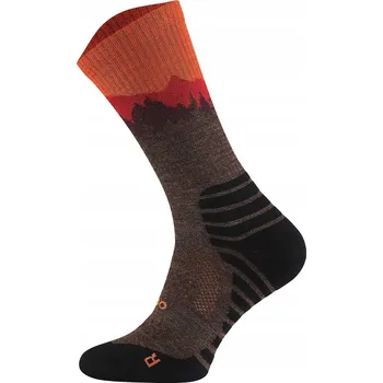 Dámské ponožky Trekingové Ponožky FALCON TRAIL 55% merino vlna Desert Sun 35-38