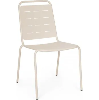 BIZZOTTO Zahradní kovová židle YARA světlá 0803575