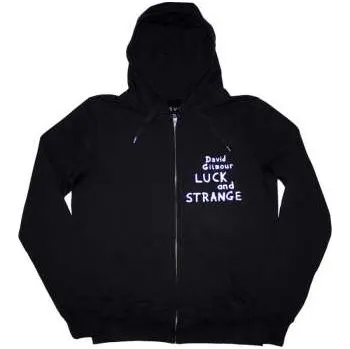 Pánská mikina Merch David Gilmour: David Gilmour Unisex Pullover Hoodie: Luck & Strange Tour (black) (back Print & Ex-tour) (x-large) XL