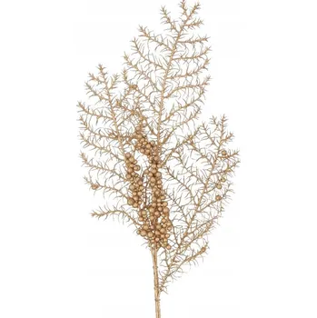 umělá květina Umělá zimní Větvička , zlatá, s kuličkami, 85 cm VILLA ITALIA