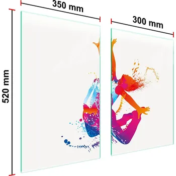 Kuchyňské prkénko Krájecí deska TMK ArtDeko sklo 2 ks