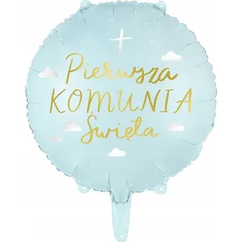 Balónek Fóliový balónek Party deco První Svaté Přijímání 45 cm modrý