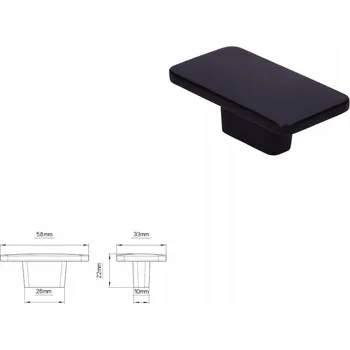 Nábytkové kování Nábytková úchytka SIRO 2411-58PB12 černá matná