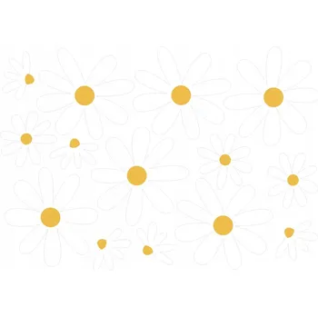 Samolepící dekorace SAMOLEPKA NA STĚNU KVĚTINY SEDMIKRÁSKY