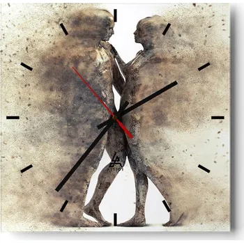 Hodiny Velké nástěnné hodiny 40x40 Abstrakce Skleněné tiché hodiny