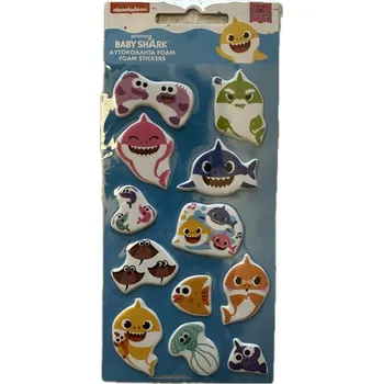 samolepka Samolepky pěnové Baby Shark GIM 12 ks