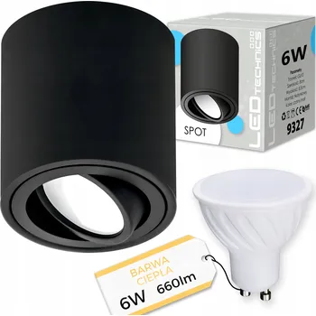 Bodové svítidlo Kulatý bodové světlo LEDTechnics černé