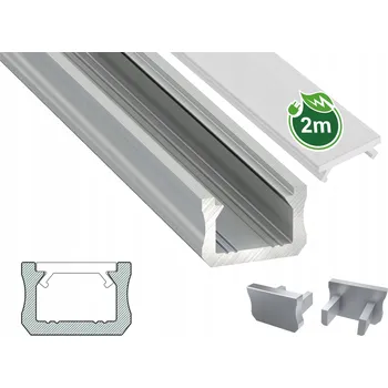 LED páska Hliníkový LED profil pro pásky Worthy-X + Kryt 2m