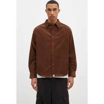 Manšestrová košile A Bathing Ape One Point Corduroy Longsleeve, M, hnědá, 89X