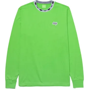 Pánské tričko huf Pánské triko jacquard neck ls knit huf green