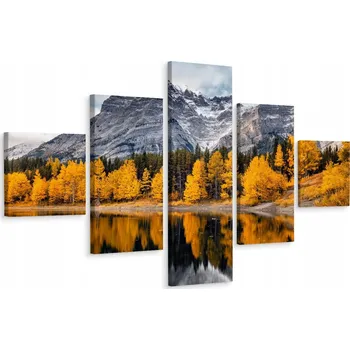 Obraz Vícedílný obraz Horská krajina VÝHLED Jezero Les 3D 250x150