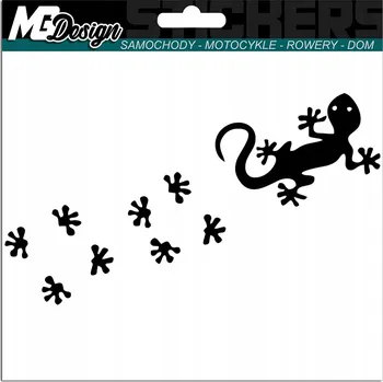 Samolepicí dekorace na vozidlo SAMOLEPKA na auto JEŠTĚRKA GEKON LIZARD 15x8,5 cm