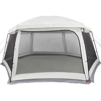 Stan OMAXI Bazénový stan s odnímatelným poklopem & Síťované stěny šedý 514387