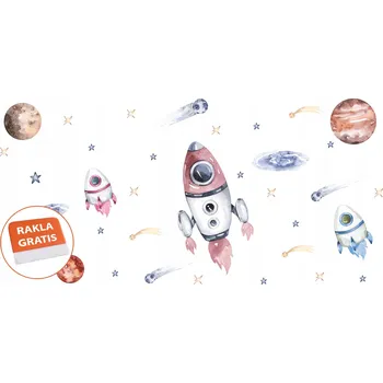 Samolepící dekorace Samolepka na stěnu vesmír pro děti 200x95 cm