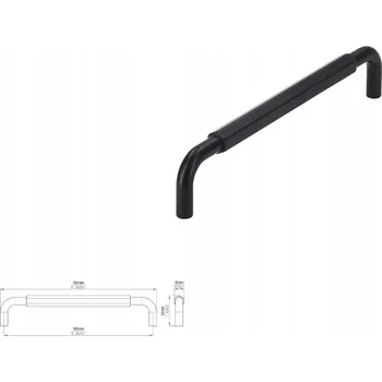 Nábytkové kování Nábytková úchytka SIRO 2482-168PB12 černá matná