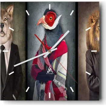 Hodiny Velké nástěnné hodiny 40x40 Abstrakce Skleněné tiché hodiny