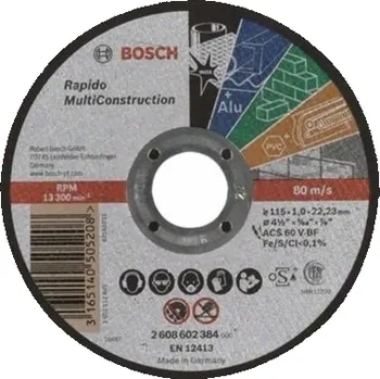 Řezný kotouč Řezný kotouč Bosch MultiConstruction - Rapido, O 115mm